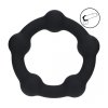Beaded Silicone Cockring - M - 35mm - Black